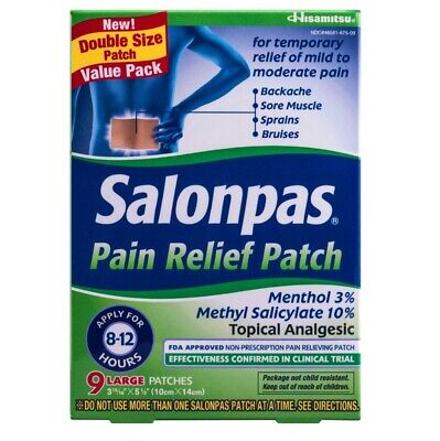 Salonpas Pain Relief Patch Large 9ea