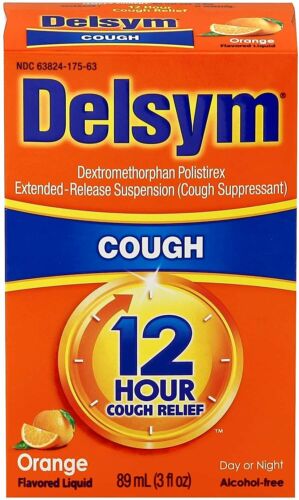 Delsym Cough 12 Hour Cough Relief Orange Flavor 3fl oz
