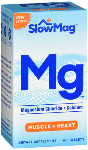 SlowMag Muscle+Heart Magnesium Chloride+Calcium (60 tablets)