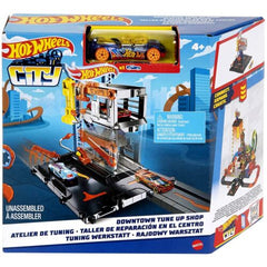 Hot Wheels City Downtown Tune Up Shop Playset