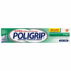 Poligrip Super Denture Adhesive Cream Additive Free 2.4oz