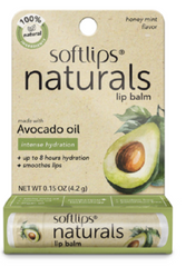 Softlips Naturals Avocado Lip Balm Honey Mint Flavor 0.15oz