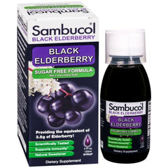 Sambucol Black Elderberry Sugar Free Formula Syrup 4fl oz