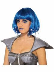 Blue Light Up Bob Wig