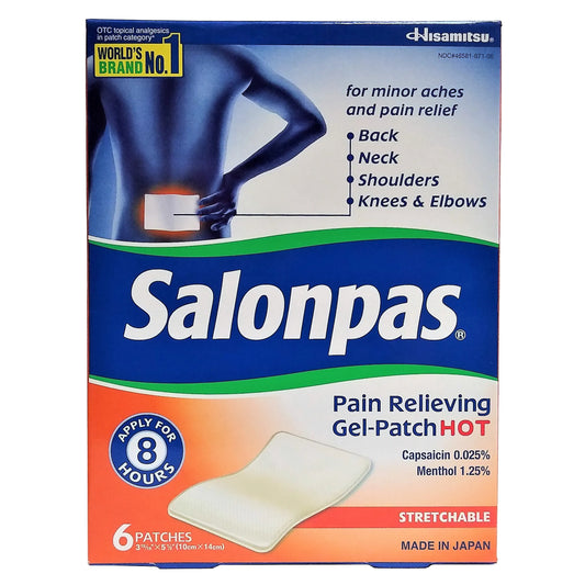 Salonpas Pain Relieving Gel-Patch Hot (6 patches)