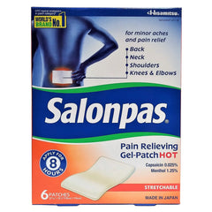 Salonpas Pain Relieving Gel-Patch Hot (6 patches)