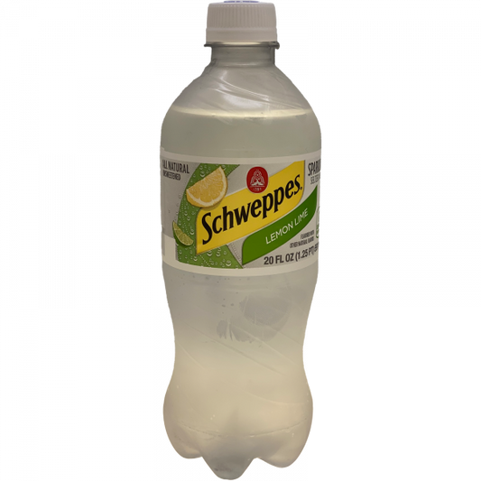 Schweppes Sparkling Seltzer Lemon Lime Flavor 20oz