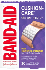 Band-Aid Cushion-Care Sport Strip- 30 Count