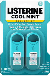 Listerine Cool Mint Pocket Mist - 2x7.7ml
