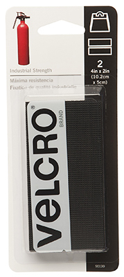 Velcro Sticky Strips Black 2ct
