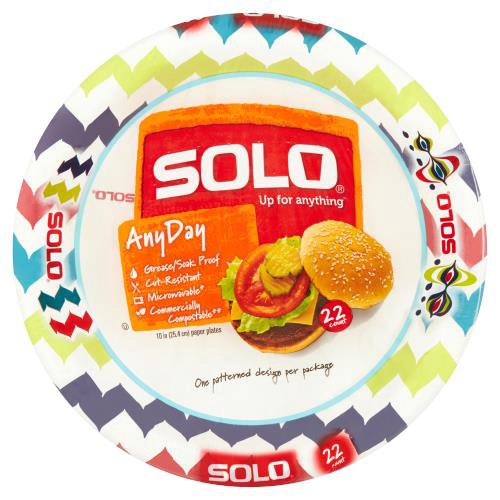 Solo Paper Plates 10in 22ct
