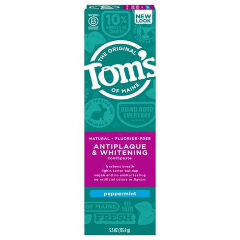 Tom's Natural Fluoride-Free Toothpaste Peppermint Flavor 5.5oz