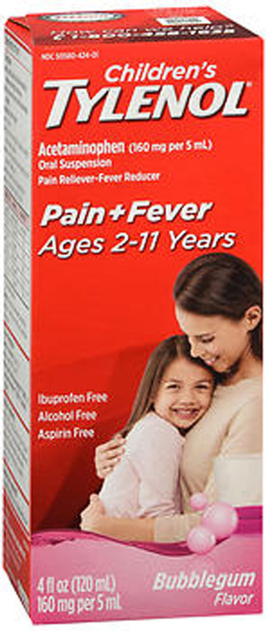 Children's Tylenol Pain+ Fever Bubblegum 4fl oz