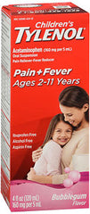 Children's Tylenol Pain+ Fever Bubblegum 4fl oz