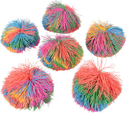 3.5" Rainbow Stringy Ball 1ct